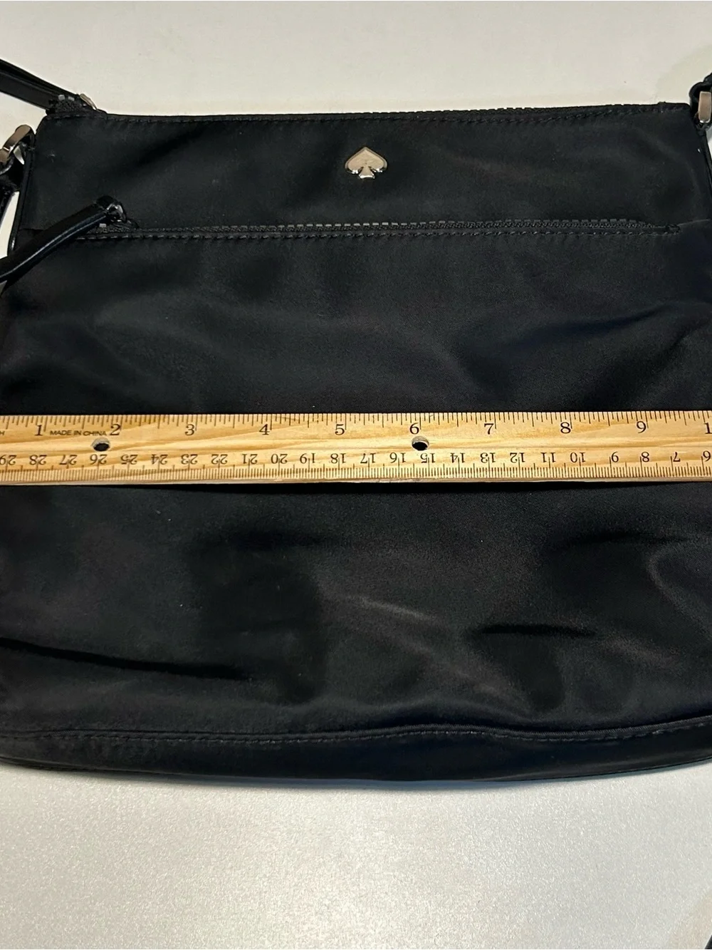 Kate Spade Black Nylon Crossbody Bag Leather Adjustable Strap Classic